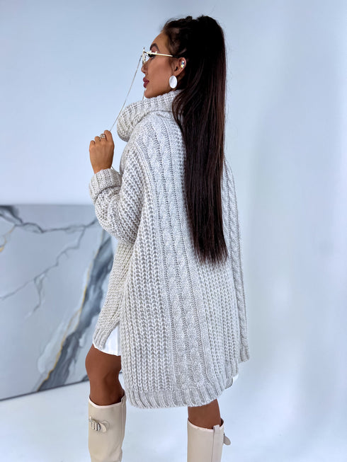 ELYNDI extended wool sweater - light beige PRE-ORDER